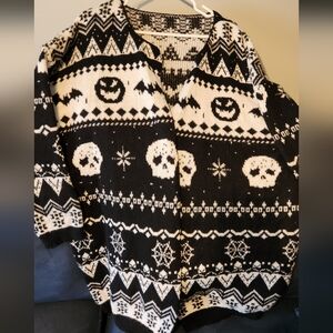 Black and White Halloween Cardigan